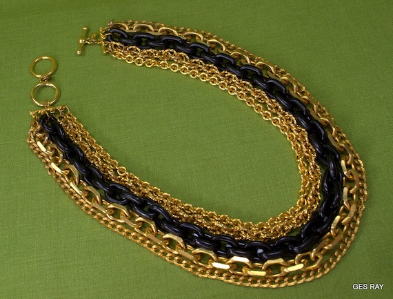 Statement  Kenneth Jay Lane KJL Necklace 6 Strand… - image 2