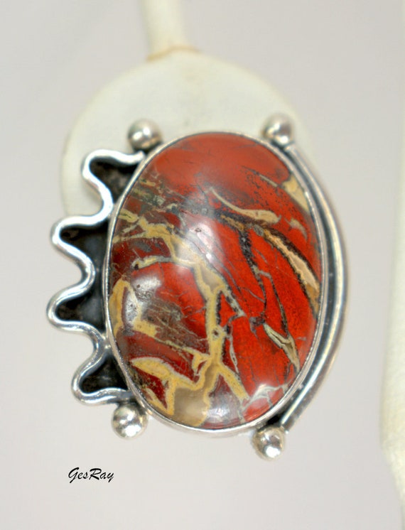 MCM Designer Sterling Silver Jasper One of the Ki… - image 6