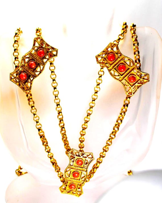 KJL Kenneth Jay Lane Chain Jeweled Belt - image 6