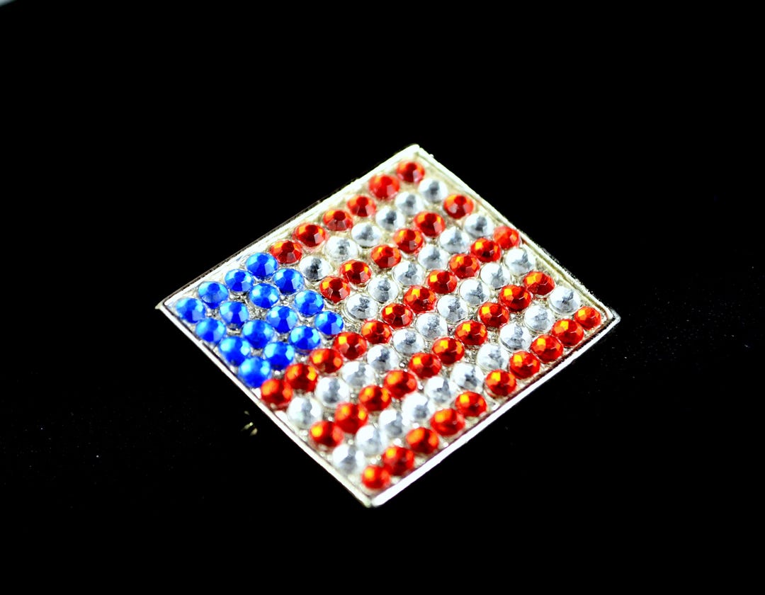 Broche étoile USA Soul Breeze Collection – Rhodium, Strass Et émail, Neuf Avec étiquettes, Parfait Saint-Valentin