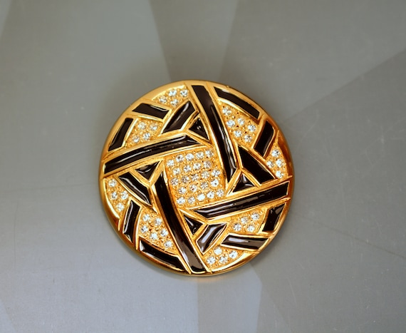 Vintage Christian Dior Marked Brooch Pin Gold Pla… - image 3