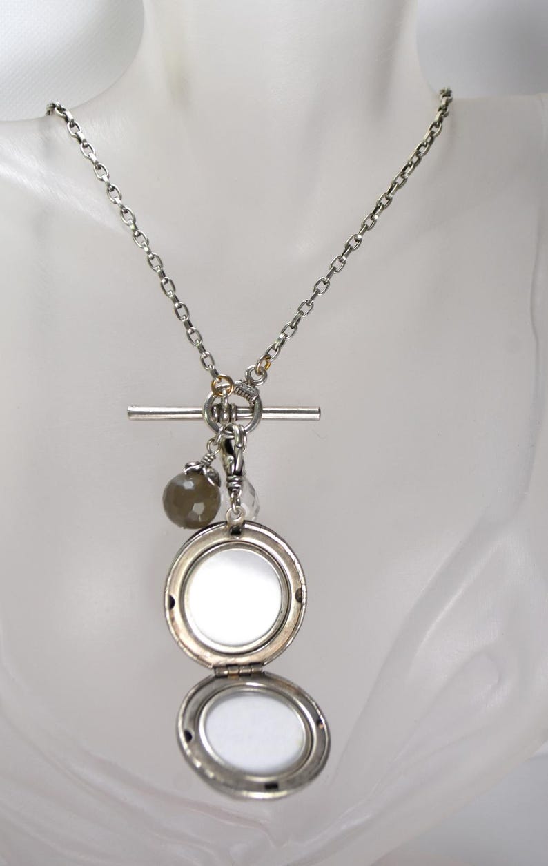 Sterling Silver Ball Locket Charms Pendant Necklace Photo Frame - Etsy