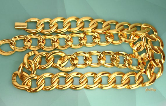熱販売 ネイピア ゴールドメッキ チャンキーチェーンネックレス アクセサリー