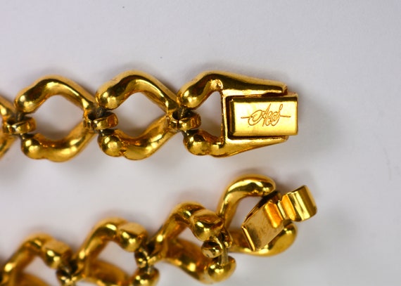 Attwood And Sawyer Gold Plated Link Bracelet Stat… - image 6
