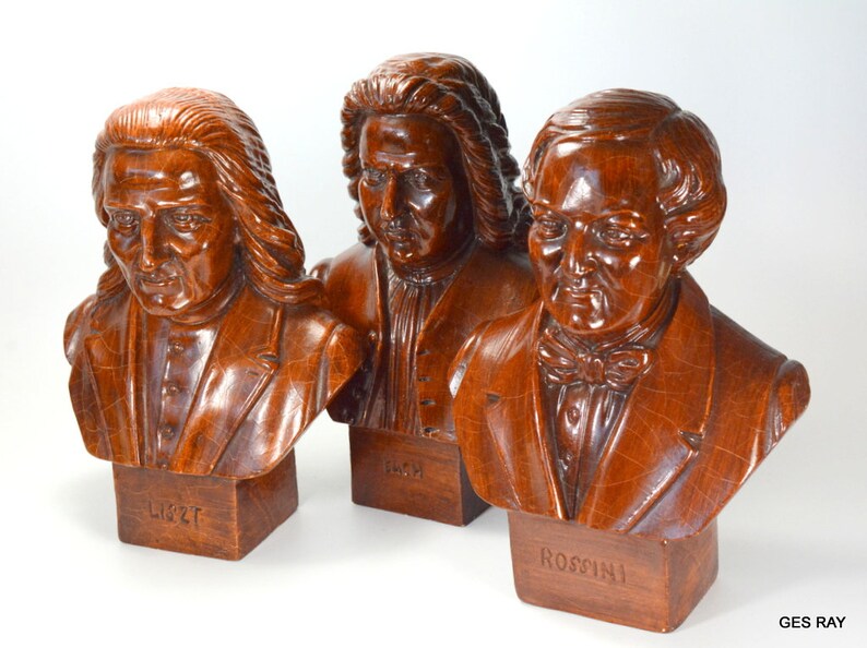 Busts of Composers List Bach Rossini MADE IN ITALY Library Etsy