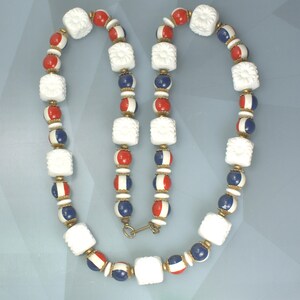 Hobé Bicentennial Patriotic Necklace 1976, Red White & Blue, USA Patriotic Jewelry