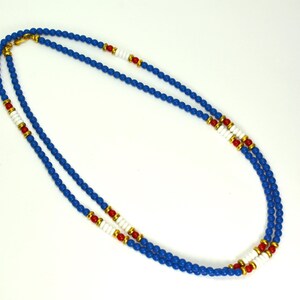 Monet American Patriotic Jewelry 2 Necklaces and Earrings Red White & Blue, USA Patriotic Jewelry