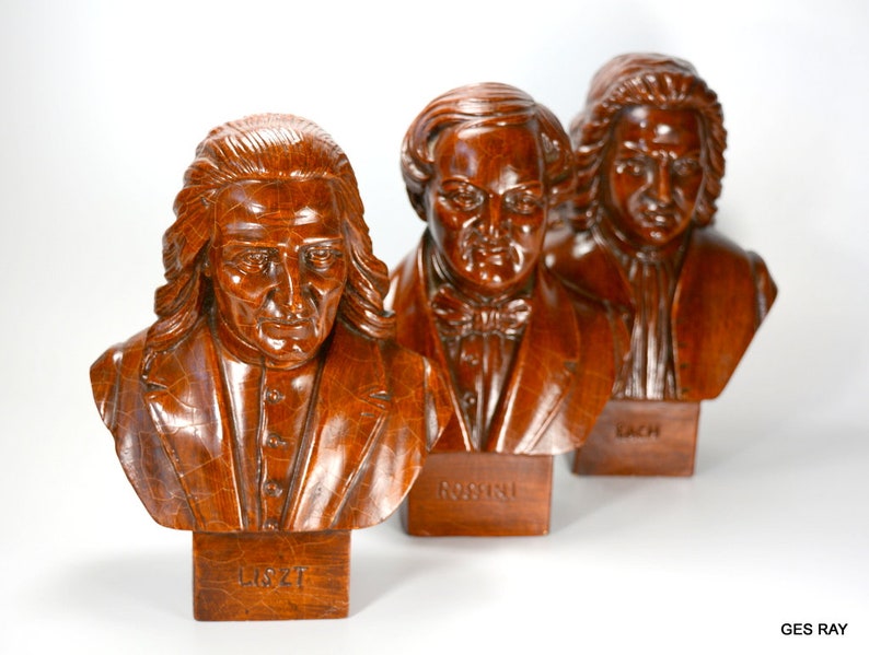 Busts of Composers List Bach Rossini MADE IN ITALY Library Etsy