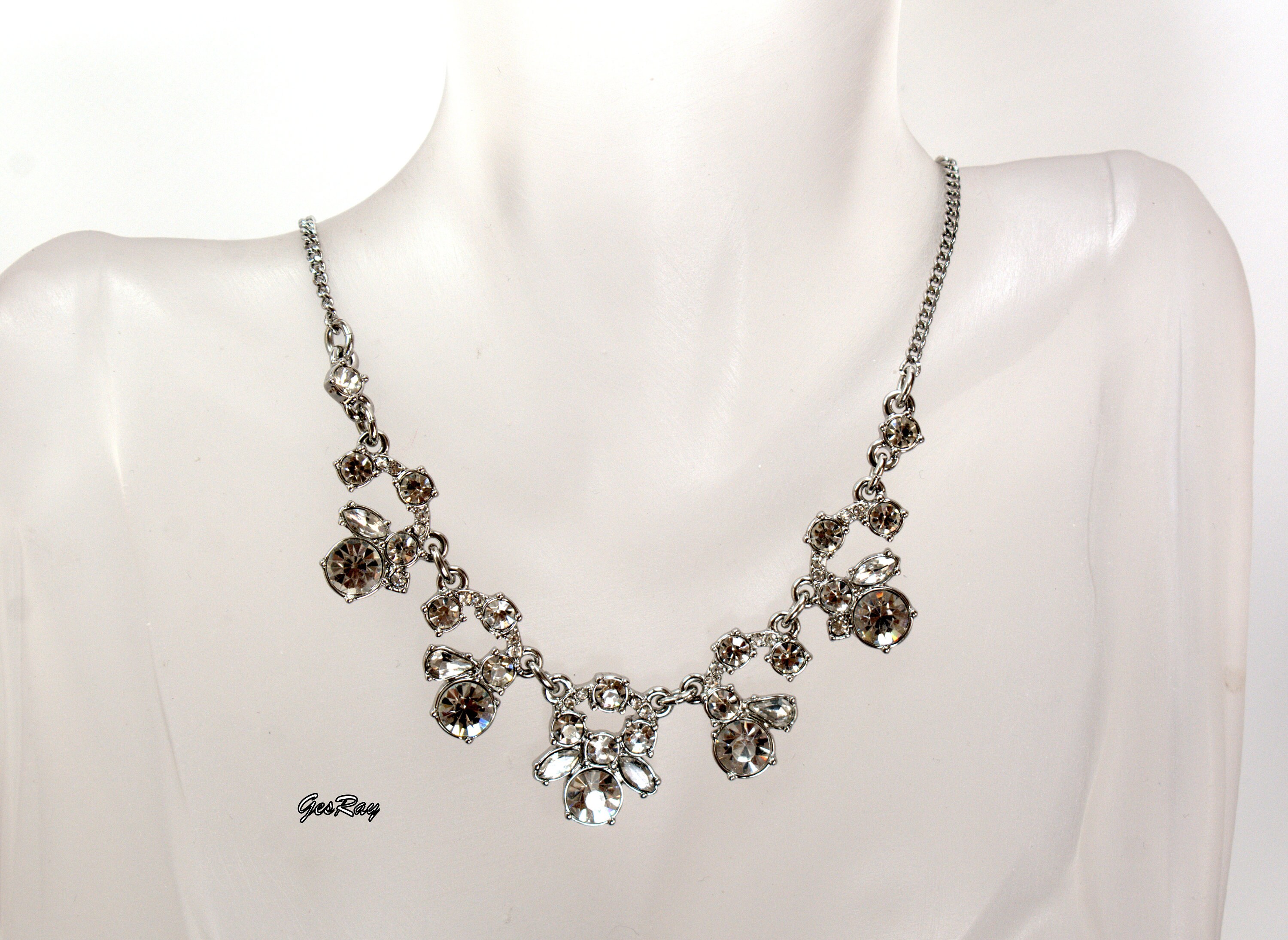 Givenchy Crystal Choker Collar Necklace 