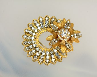 Frank Hess Miriam Haskell Jewelry Brooch Pin signed