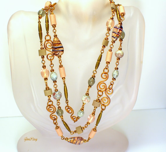 Bess Nathan Rice Necklace, One Of A Kind, Handmad… - image 1