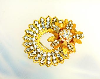 Frank Hess Miriam Haskell Jewelry Brooch Pin signed