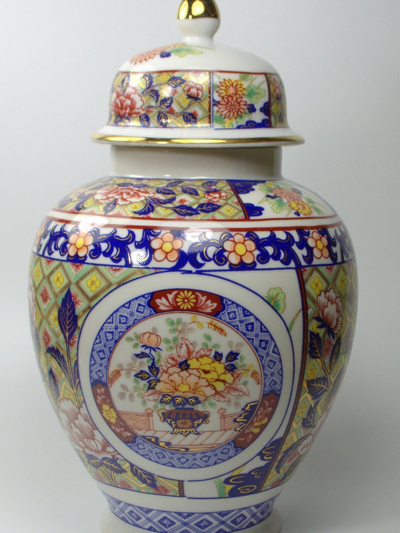 Vintage Lidded Temple Ginger Jar Urn Tea Jar Canister Andrea Etsy