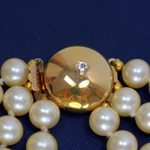 Designer Glass Pearl Multi Strand Opera Necklace Hand Knotted Very Heavy, Statement Designer Pearl Jewelry