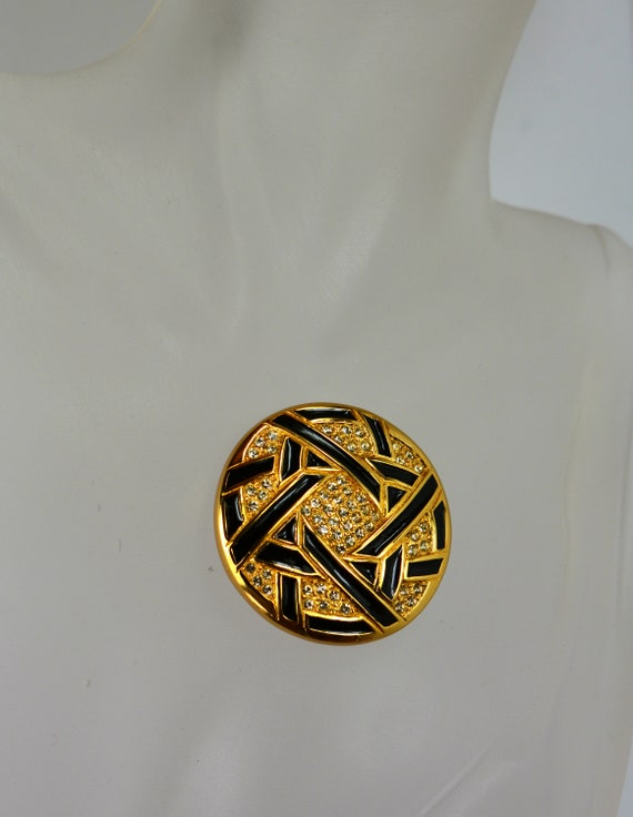 Vintage Christian Dior Marked Brooch Pin Gold Pla… - image 5