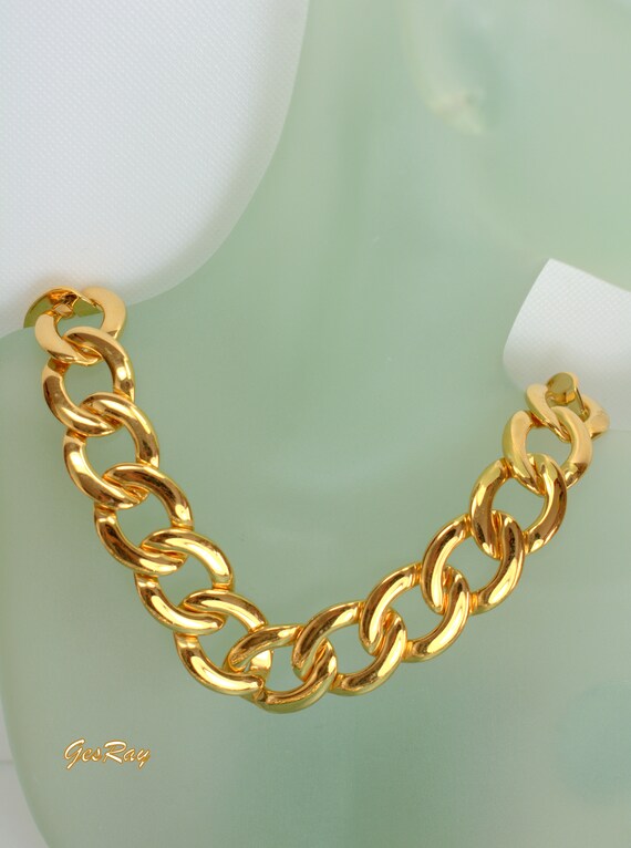 Napier Chunky Chain Necklace Gold Plated Vintage … - image 7