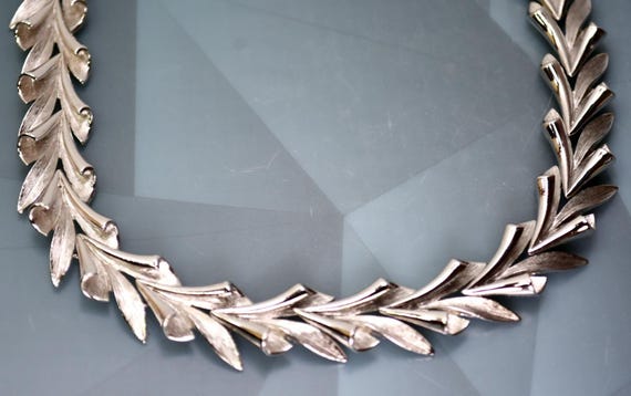 Statement Boucher Silver Link Collar Necklace Cho… - image 6