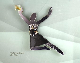 LIZTECH Brosche Pin Balerina Handmade Handwerker Schmuck