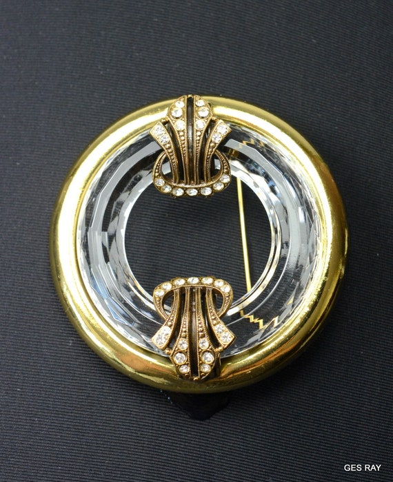 Ermani Bulatti Lucite Circle Pin Brooch Rare Coll… - image 9