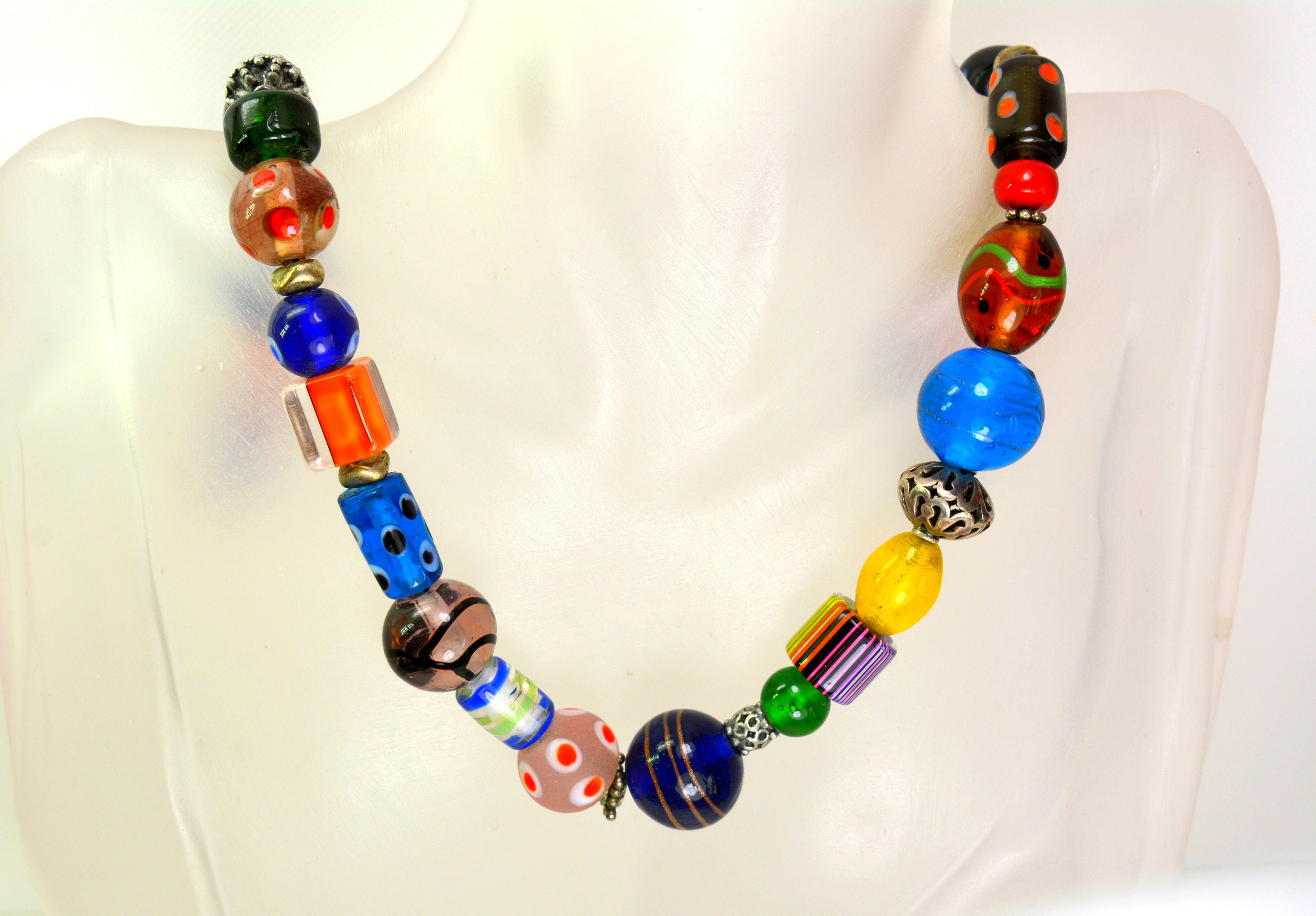★VINTAGE HOLLYWOOD★ Bumpy Beads Necklace FABULOUS Vintage Necklace, Amazing Design, Multi Strand