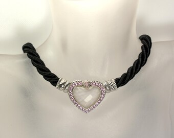 rippmonster silk heart choker（READY to SHIP Couture Choker LARGE 