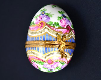 ヴィンテージ リモージュ 磁器 手描き 香水瓶 ボックス; リモージュ