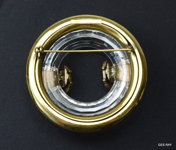 Ermani Bulatti Lucite Circle Pin Brooch Rare Coll… - image 7