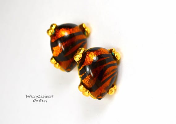 Ton Pascal Paris Earrings Clip On Vintage France Jewelry French