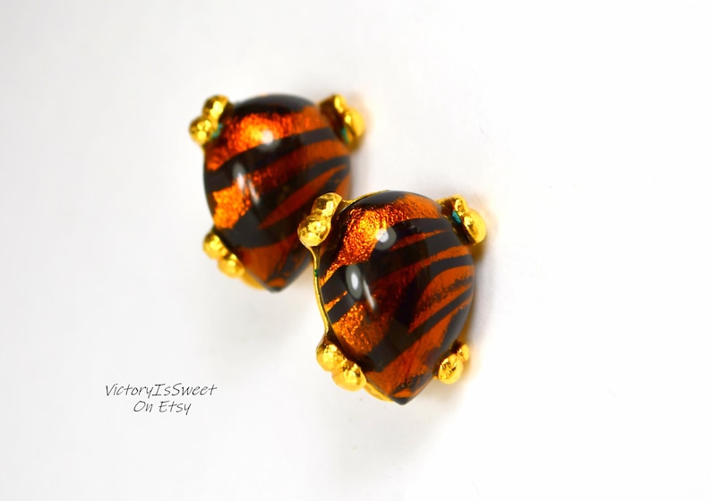 Ton Pascal Paris Earrings Clip On Vintage France Jewelry French