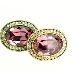 Heidi Daus Amethyst Kristall Cabochon Ohrringe: Swarovski Elements