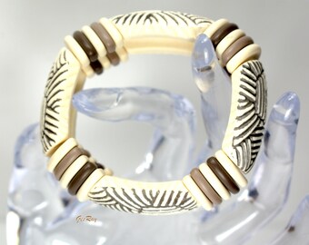 Vintage Avon Sirocco Bracelet: Molded Plastic Rope Design, Runway Jewelry