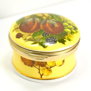 Vintage Porcelain Falcon China, Made in Staffordshire England, Porcelain Ring Box, Trinket Box or Pill Box, Hinged Mini Box