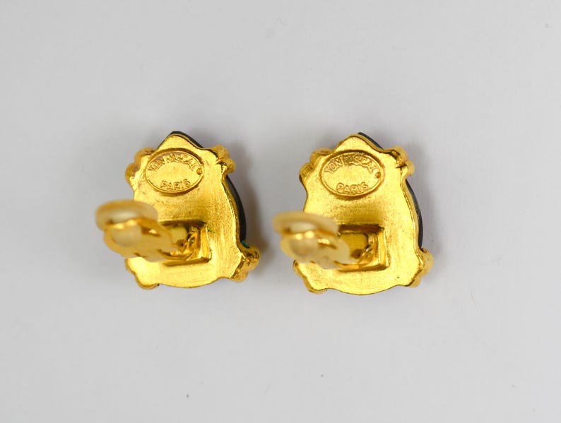 Ton Pascal Paris Earrings Clip On Vintage France Jewelry French