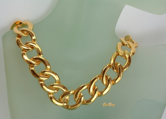 Napier Chunky Chain Necklace Gold Plated Vintage … - image 1