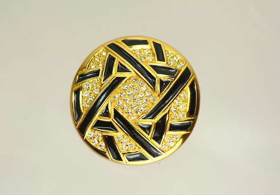Vintage Christian Dior Marked Brooch Pin Gold Pla… - image 1