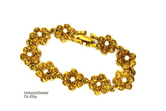 LJM Laurentian Jewelry Bracelet Gold White Rhinestones