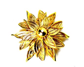 Vintage Gerry's Brosche Anstecknadel Blume signiert