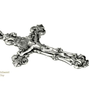 Catholic Crucifix Inri Cross Jesus Christ Pendant Chapel Sterling 925 Sterling Silver