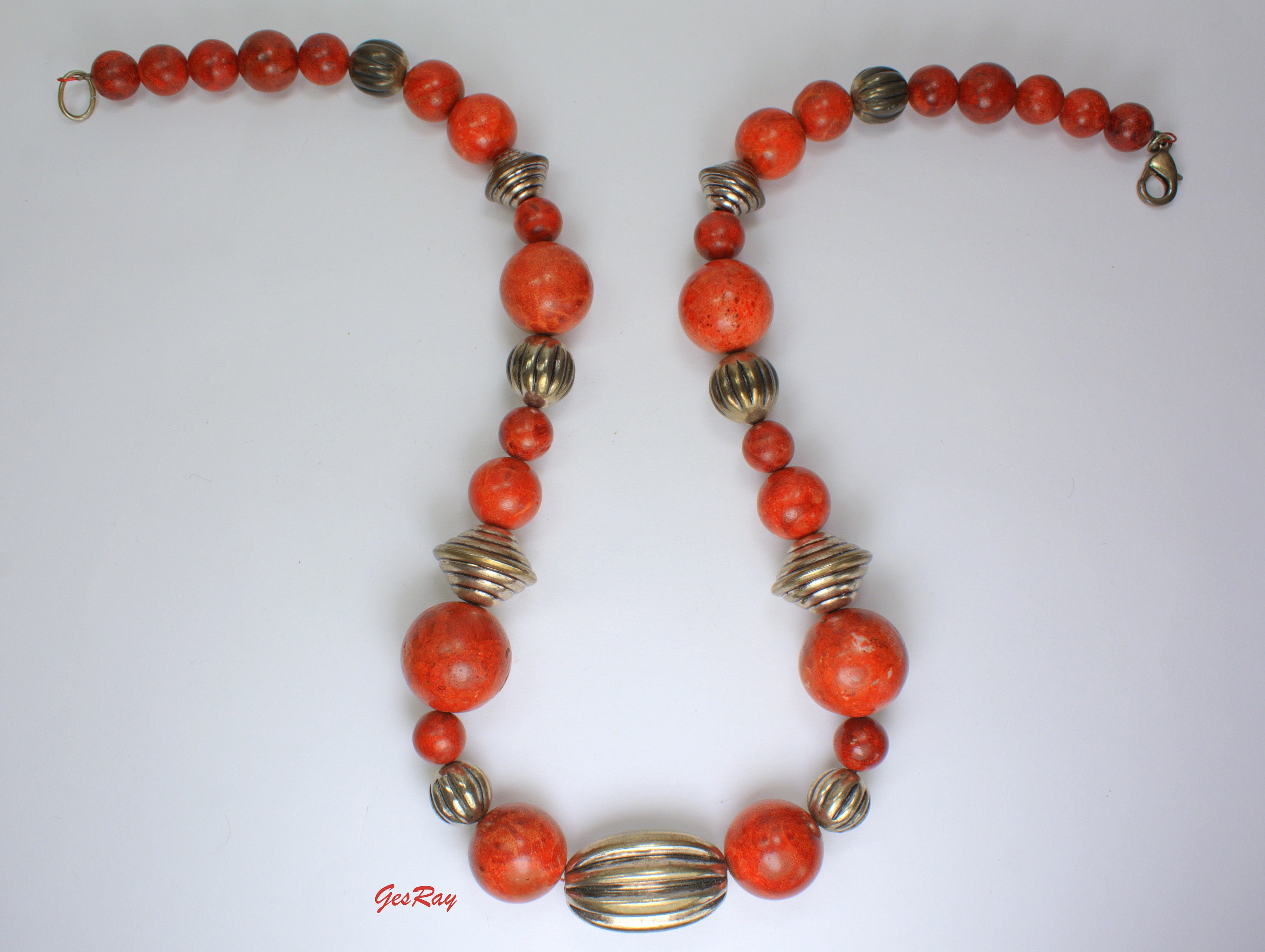 Vintage 1930's 2-Strand Coral Necklace 897w | Amanda Appleby