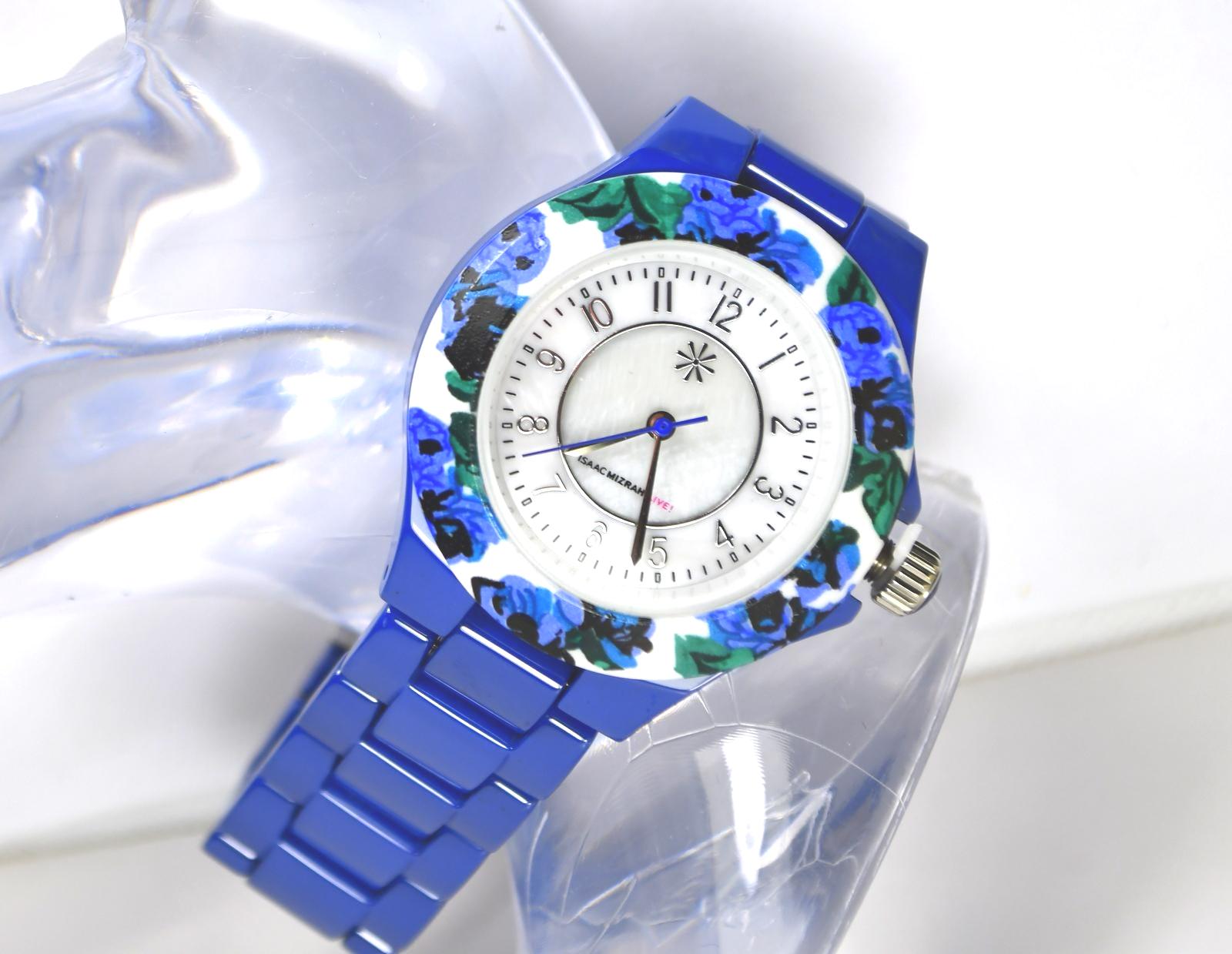 ✨? Isaac Mizrahi Live! Ceramic Watch with Floral printed Bezel Watch Isaac Mizrahi Women Wristwatches for sale | eBay main image 2