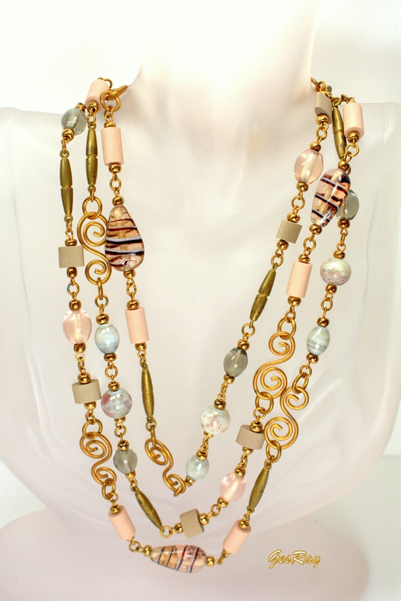 Bess Nathan Rice Necklace, One Of A Kind, Handmad… - image 2