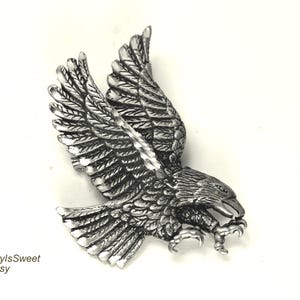 American Patriotic Eagle Pin Brooch Vintage EGC 1989 Pewter