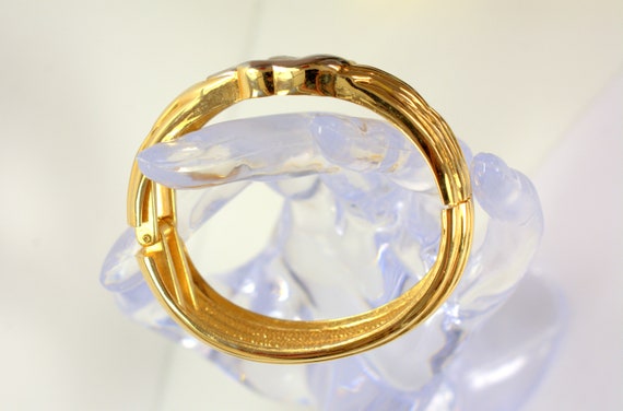 Statement Elephant Hinged Clamper Cuff Bracelet B… - image 5
