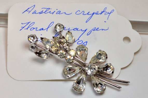 Art Deco marked made in Austria ice clear crystal… - image 4