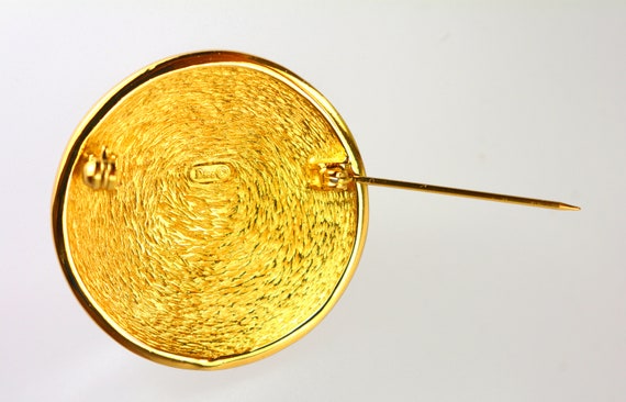 Vintage Christian Dior Marked Brooch Pin Gold Pla… - image 8
