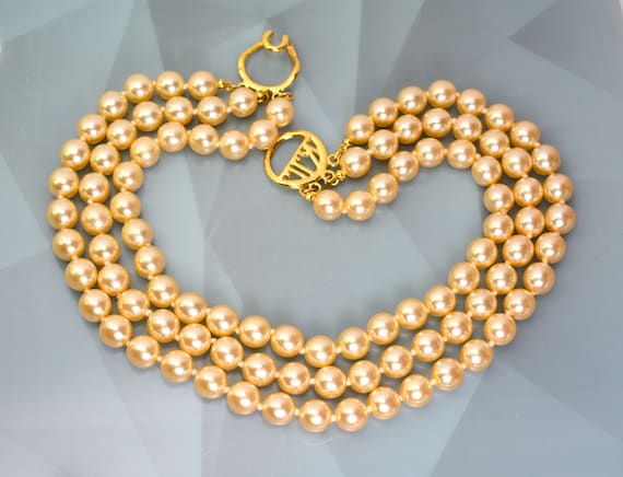 Kenneth Jay Lane KJL Logo Necklace Multi Strand C… - image 4