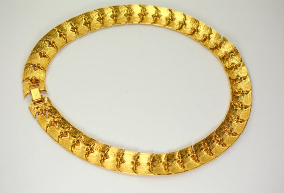 Napier Gold Tone Collar Choker Necklace Cleopatra… - image 10