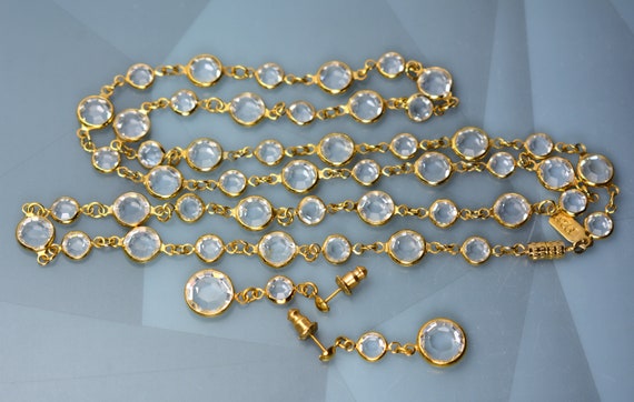 Vintage Austrian Crystal Bezel Set 1928 Jewelry N… - image 4