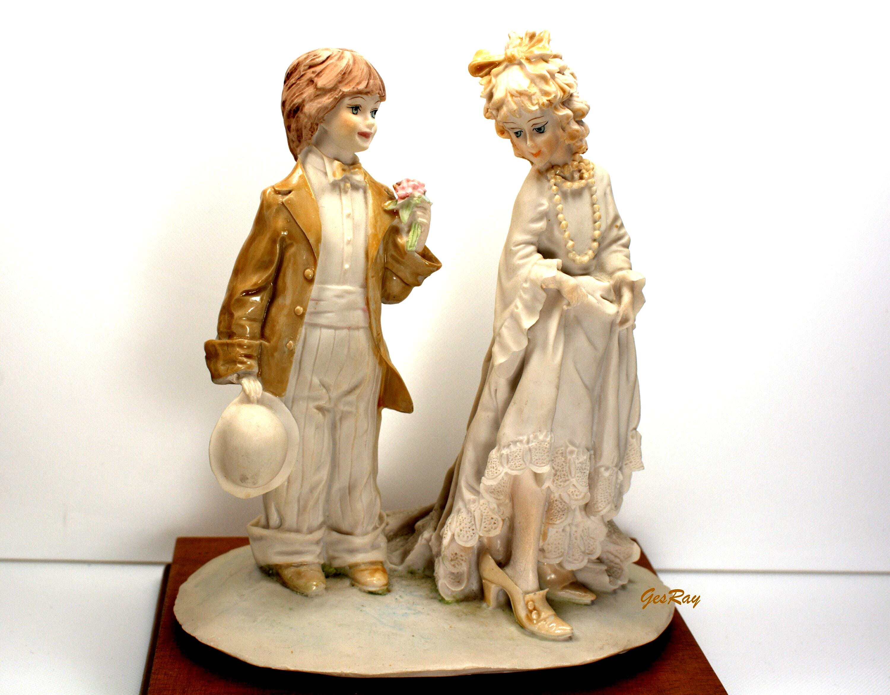 Vintage Capodimonte A.Belcari Boy With Umbrella And Geese | eBay