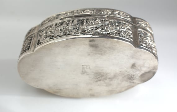 Antique 19/20th C. Chinese Export Silver Trinket … - image 7